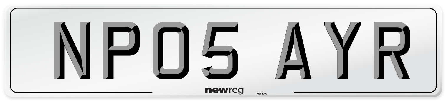 NP05 AYR Number Plate from New Reg